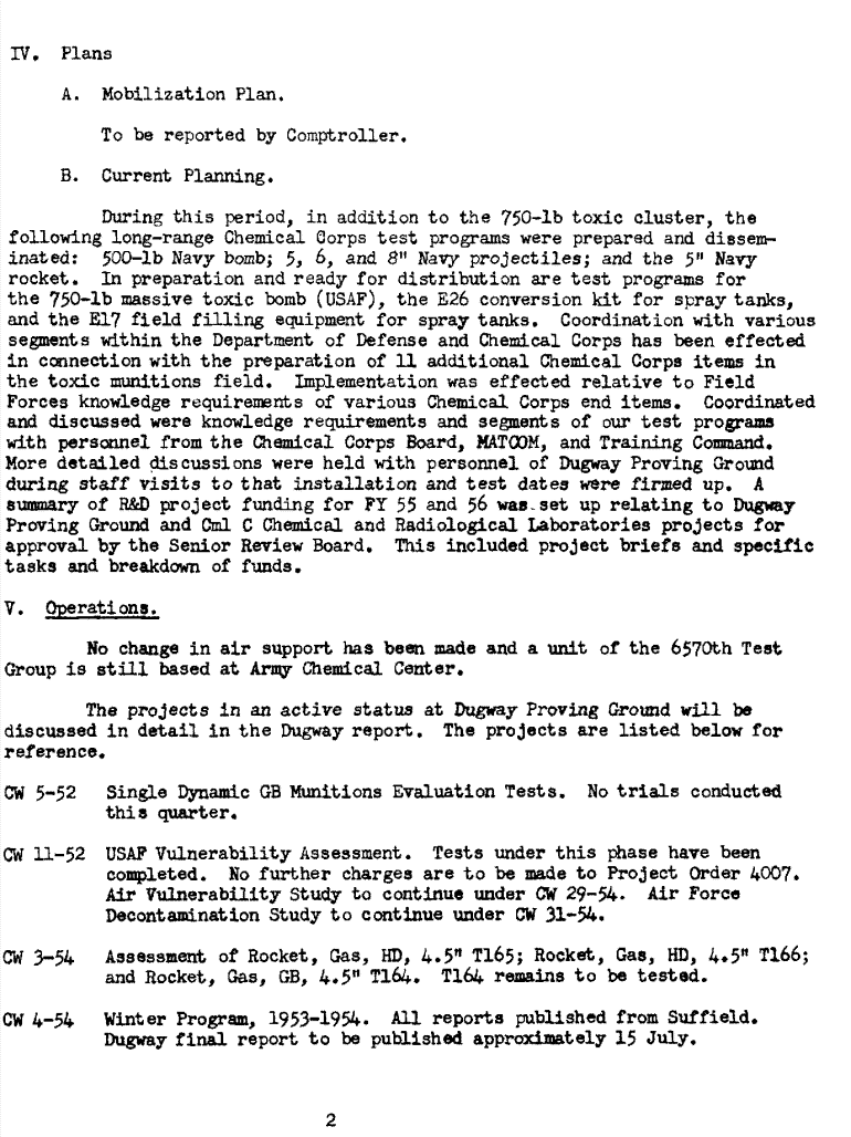 July 1954 Quarterly Report